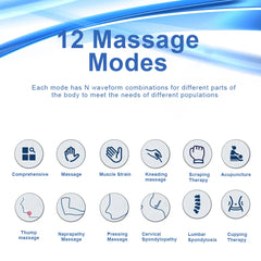 12 Modes Low Frequency Therapy Device TENS Machine EMS Muscle Stimulator Electronic Pulse Massager Myostimulation Apparatus