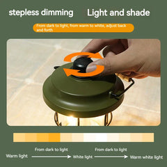 Retro Camping Lantern – USB Rechargeable Portable Tent Light for Camping & Outdoor Use