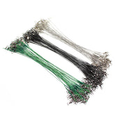 Anti Bite Steel Fishing Line Steel Wire Leader With Swivel Fishing , Leash Fishing Wire 15cm 20cm 30cm