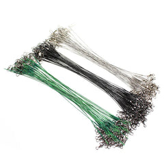 Anti Bite Steel Fishing Line Steel Wire Leader With Swivel Fishing , Leash Fishing Wire 15cm 20cm 30cm