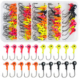 Round Ball Jig Head Hooks – High-Carbon Steel, Worm & Hard Bait Jigs, 43 to 130 Pieces