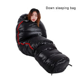 White Goose Down Mummy Sleeping Bag – 800 Fill Power, 4 Warmth Levels, Camping & Travel