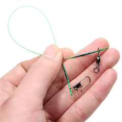 Anti Bite Steel Fishing Line Steel Wire Leader With Swivel Fishing , Leash Fishing Wire 15cm 20cm 30cm