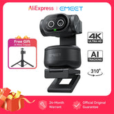4K Webcam PTZ Web Camera EMEET PIXY Dual-Camera AI Tracking Video Camera for Streaming With SonySensor Gesture Control Autofocus