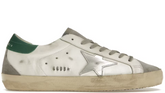 GOLDEN GOOSE Super Star White Silver Green