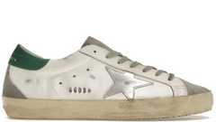 GOLDEN GOOSE Super Star White Silver Green