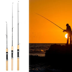 Portable Ice Fishing Pole – Carbon + Epoxy Resin, 60/80/100cm, Lightweight Grip
