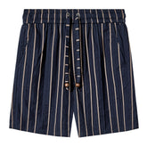 Easy-Going Shorts (Navy Jacquard Stripe)