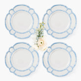 Blue Melamine Bamboo Dinner Plate (Set of 4)