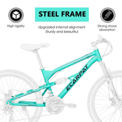 26" Adult Mountain Bike | 21-Speed, Dual Shock Absorption & Disc Brakes