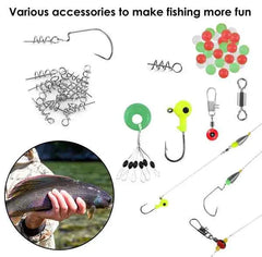 188-Piece Fishing Accessory Kit with Compact Tackle Box