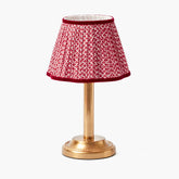Corinthian Rechargeable Lamp with Red Lotus Shade (22cm)