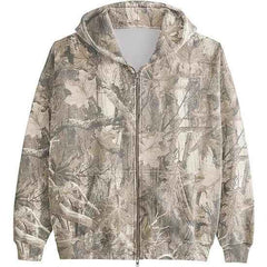 Unisex Printed Hooded Jacket – Casual Zip-Up Outerwear
