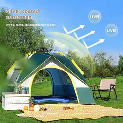 4-Season Automatic Pop-Up Camping Tent – 2-Person or 3–4 Person