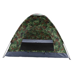 3–4 Person Camouflage Dome Camping Tent – UV-Proof 180T Polyester with Fiberglass Poles & Carry Bag
