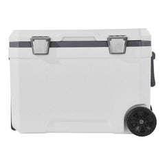 Portable Hard Cooler 45QT | 64-Can Wheeled Cooler with Cup Holder