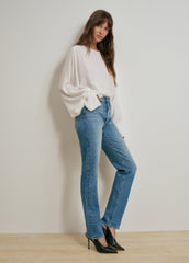 THE JEN MID RISE SLIM STRAIGHT