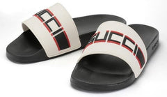 Stripe Rubber Slide Ecru