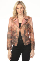 Insight New York Multi Vegan Leather Moto Jacket BCJ17681MPRF