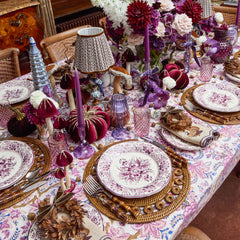 Purple Hobnail Jug & Glasses (Set of 6)