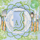 Blue & Green Lily Placemats & Napkins (Set of 4)