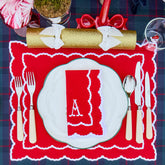 Red Elizabeth Placemats & Napkins (Set of 4)