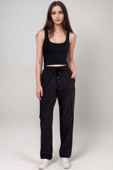 Johnny Was Bee Active Black Cargo Straight Leg Track Pant A7424-O