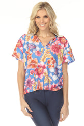 Johnny Was Bee Active Leilah Boxy Polo Tee A0125-1