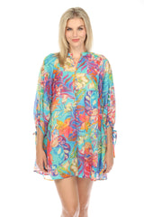 Johnny Was Helena Floral Mini Dress Boho Chic CSW8824-M