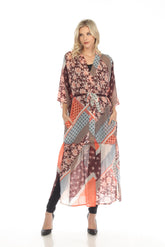 Johnny Was Roslyn Astrid Floral Belted Long Kimono Boho Chic C41722A6