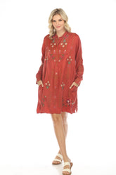 Johnny Was Workshop Vivana Embroidered Shirt Dress W27823