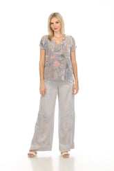 Johnny Was Workshop Estrella Wide Leg Cargo Pants Boho Chic W60723 *