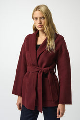 Joseph Ribkoff Belted Short Wrap Kimono Coat 253952