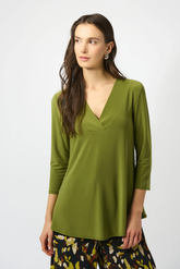 Joseph Ribkoff V-Neck 3/4 Sleeve Flared Top 253112