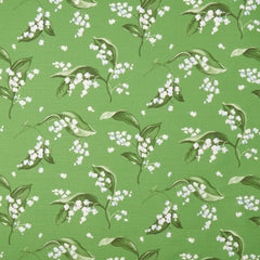 Green Lily of the Valley Fabric