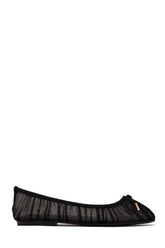Hailey Mesh Ballet Flats - Black