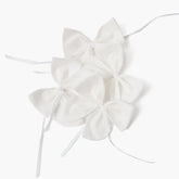 Snow White Velvet Napkin Bows (Set of 4)