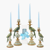 Olive Parrot Candle Set (Soft Blue)
