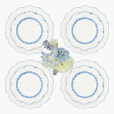 Blue Laurel Dinner & Starter Plates (Set of 8)