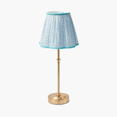 Edie Rechargeable Lamp with Soft Blue Lotus Shade (18cm)