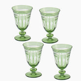 Green Sylvie Engraved Wine Glass (Set of 4)