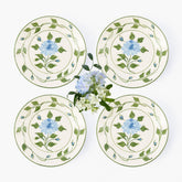 Blue Rose Bud Starter Plates (Set of 4)