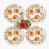Autumn Flowers Dinner Plates (Set of 4)