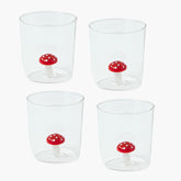 Red Mushroom Glasses (Set of 4)