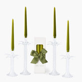 Palm Tree Glass Candle Set (Apple Green)