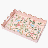 Small Pink Chinoiserie Tole Tray