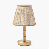 Bamboo Short Rechargeable Lamp with Putty Lotus Shade (18cm)