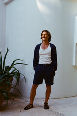 Easy-Going Shorts (Navy Linen)