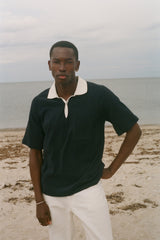 Raglan Terry Polo (Navy)