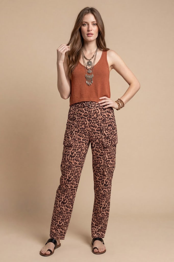 Johnny Was Bellina Leopard Hailey Cargo Pant C67525-6*